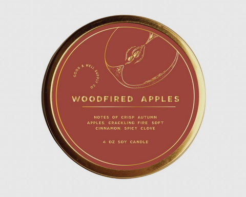 Wood fired Apple Candle
