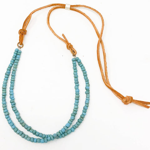 Stacking Beaded Necklace - Turquoise