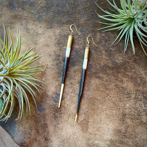 JACK COLLECTION: Porcupine Quill in Bullet Earrings