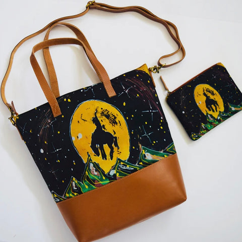Let'Er Buck Tote Bag and Coin Purse